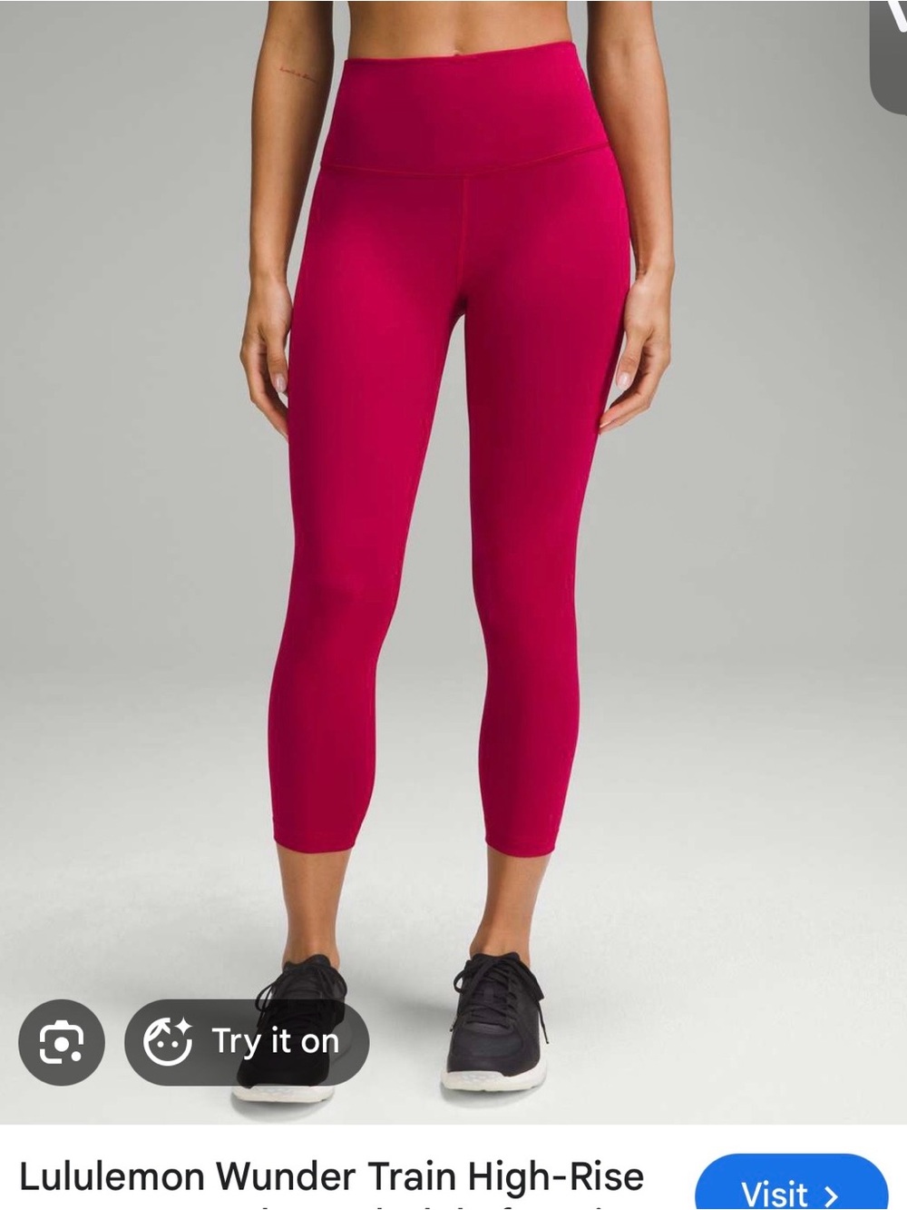 lululemon athletica Wunder Train Crop Leggings - Ruby Red